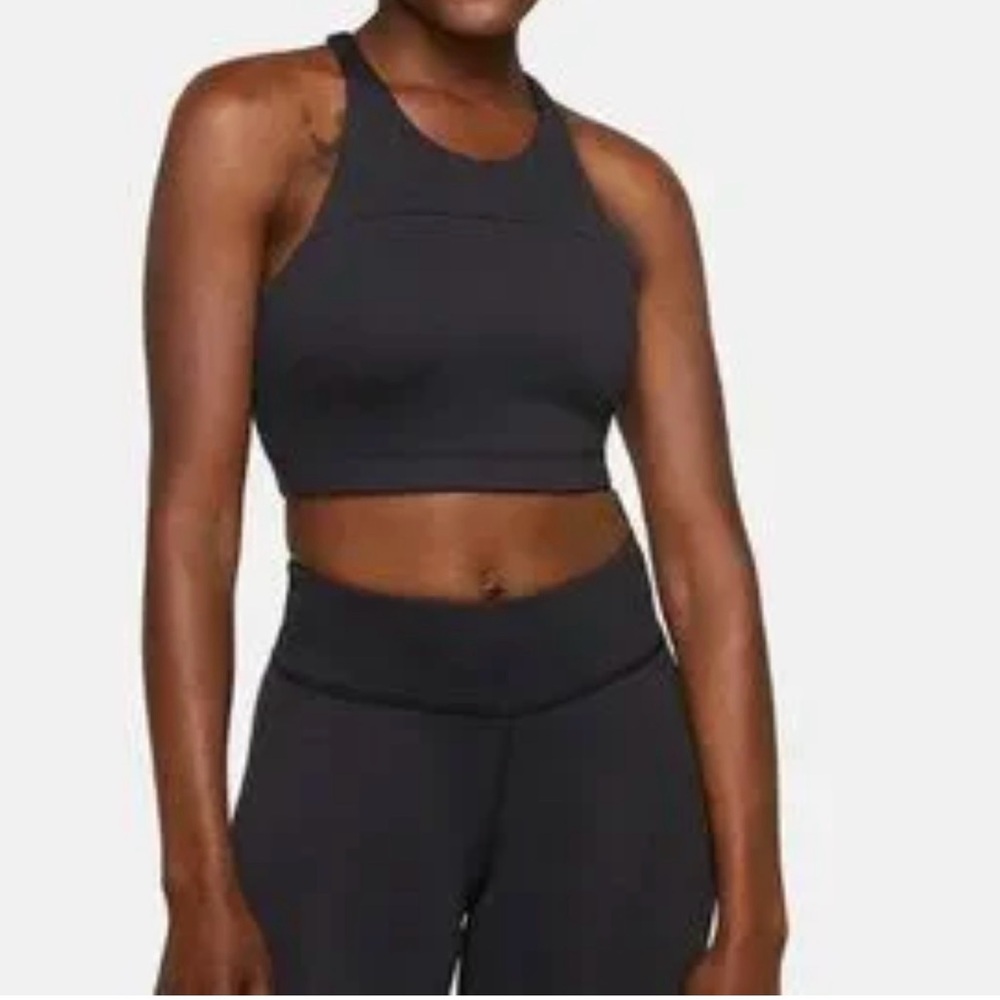 NEW Outdoor Voices Tech Sweat Crop Sport Bra Black Gray size L